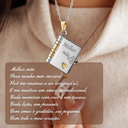 Colar Livro Melhor Mãe